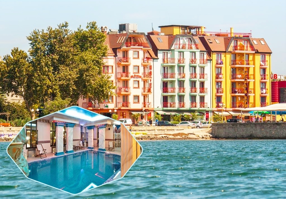 Нощувка на човек със закуска и вечеря + басейн и СПА в хотел Сейнт Джордж****, Поморие