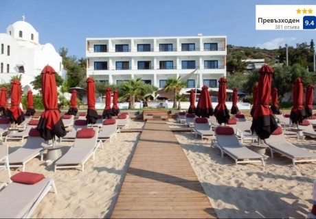 Ранни записвания на първа линия в Akti Boutique Hotel, Кавала, Гърция. Нощувка на човек със закуска + собствен плаж