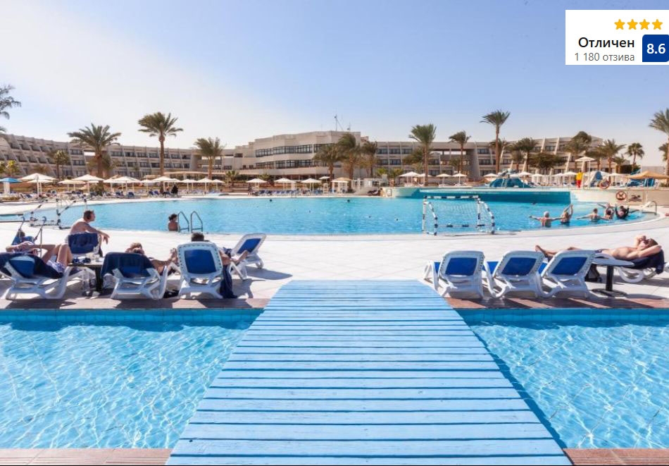 Екскурзия с чартърен полет от София. 6 All Inclusive нощувки на човек в Pharaoh Azur Resort 5* + 1 нощувка, закуска, обяд, вечеря и посещение на пирамидите в Кайро