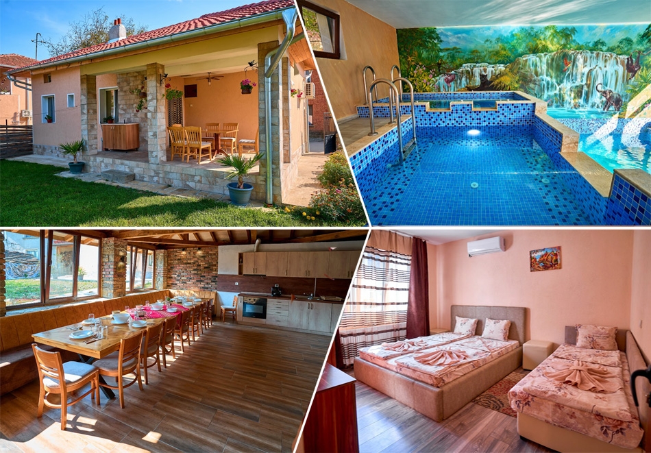 Почивка до Троян: Нощувка на човек + отопляем басейн, джакузи, сауна, парна баня и барбекю от Къщи за гости Симида, село Дебнево