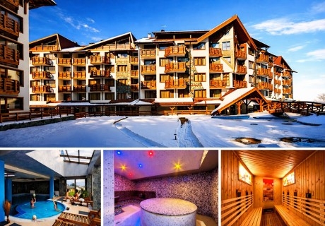 От януари в Банско: Нощувка на човек в апартамент със закуска или закуска и вечеря + вътрешен басейн и релакс зона от Белведере Холидей Клуб