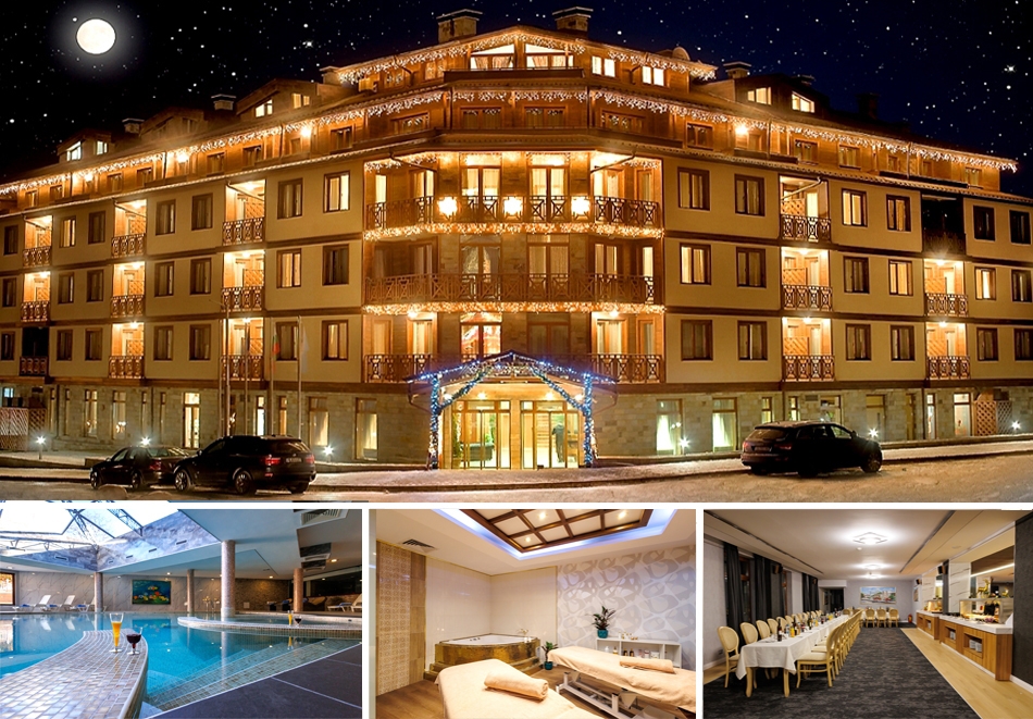 05 - 22 януари в Банско: Нощувка на човек със закуска и възможност за вечеря + топъл басейн и термална зона от Вихрен Роял Палас ****