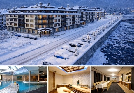 05 - 22 януари в Банско: Нощувка на човек със закуска и възможност за вечеря + топъл басейн и термална зона от Вихрен Роял Палас ****