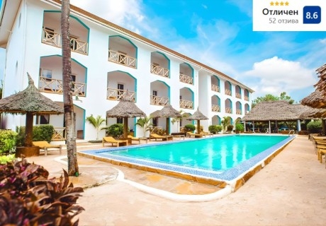 На първа линия в AHG SUN BAY MLILILE BEACH HOTEL 4*, Занзибар: Самолетен билет от София + 7 нощувки на човек на база All Inclusive