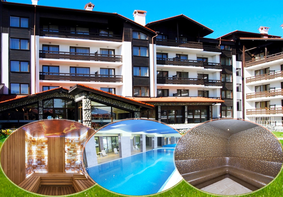 Ски почивка в Банско: Нощувка на човек със закуска и вечеря + басейн и релакс пакет + трансфер до лифта в хотел Маунтин Парадайс край Орехите***