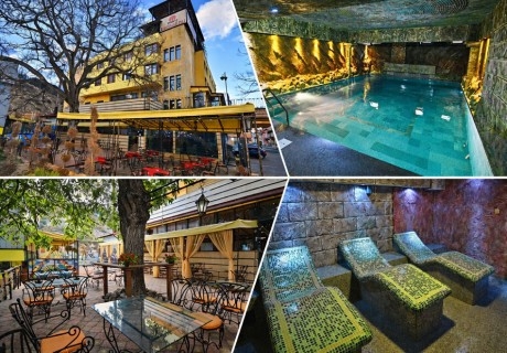 Почивка във Велинград: Нощувка на човек със закуска и вечеря + голям вътрешен басейн с минерална вода и релакс зона от хотел България
