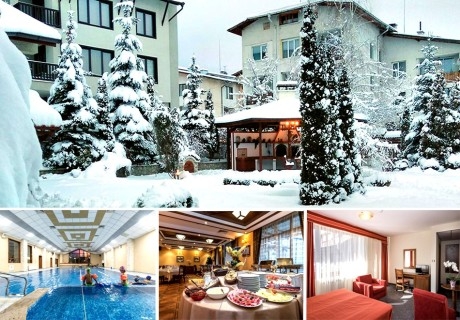 Почивка в Банско: Нощувка на човек със закуска + голям вътрешен басей и релакс зона от хотел Евелина Палас****