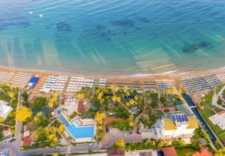 На първа линия в Алания, Турция: Автобусен транспорт + 7 нощувки на човек на база Ultra Аll Inclusive + басейни в ARMAS GREEN FUGLA BEACH 5*. Дете до 11.99г. безплатно!