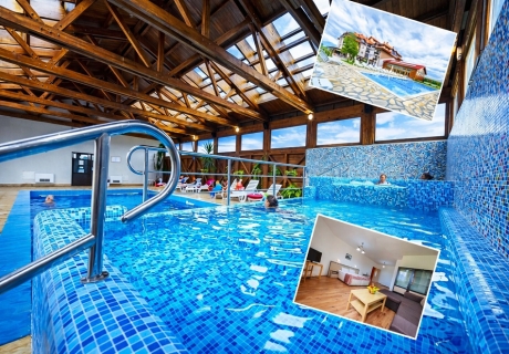 Почивка в с. Баня до Банско: Нощувка на човек със закуска + минерален басейн и релакс зона в хотел Севън Сийзънс