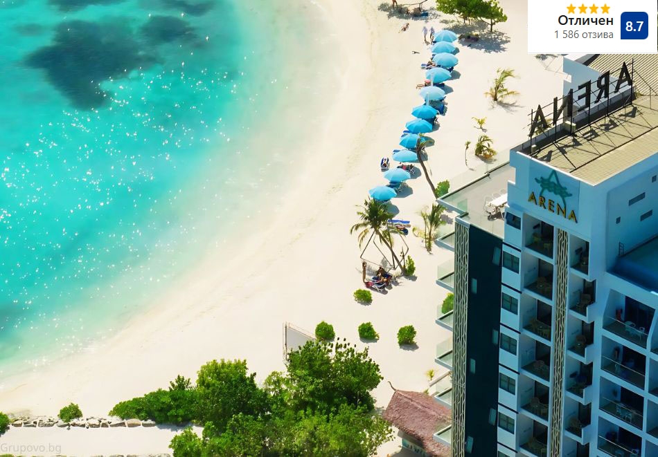 Почивка на Малдивите: Полет от София + 5 нощувки на човек със закуски и вечери в ARENA BEACH HOTEL 4* + екскурзия с шнорхелинг и нощен риболов