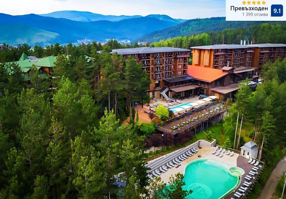 Релакс във Велинград: Нощувка на човек със закуска и вечеря + вътрешен и външен минерален басейн и СПА зона в Макси Парк Хотел и Спа***** Деца до 11.99г. БЕЗПЛАТНО!