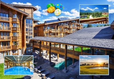 Великден в Разлог: 3 нощувки на човек със закуски и вечери + празничен обяд и програма + 4 басейна и спа зона в Пирин Голф & Кънтри клуб 4*