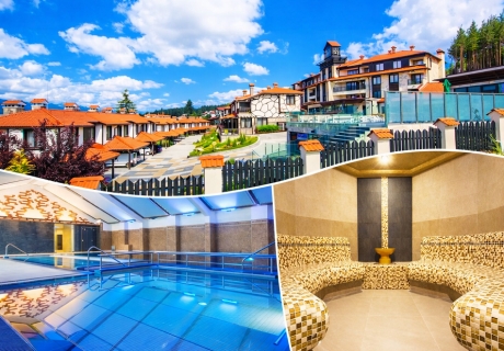 Ски и Спа в Добринище: Нощувка в самостоятелна вила за двама или четирима със закуска и вечеря + минерален басейн и анимация за деца в Русковец Термал Резорт 4*. Дете до 11.99г.- безплатно за нощувка със закуска!