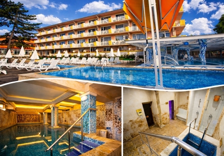 СПА и релакс във Велинград: Нощувка на човек със закуска, обяд и вечеря + 3 минерални басейна и СПА зона от Балнеохотел Аура***