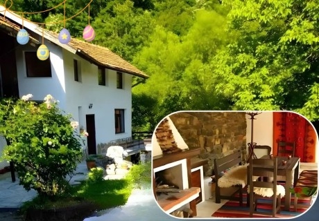 Великден в Троянския Балкан: Наем за 3 нощувки на 3 вили с общ капацитет 17 човека + механа и барбекю от Къща за гости Планинска среща, с. Балканец