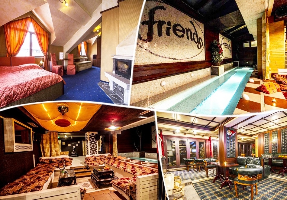 На ски в Банско: Нощувка на човек със закуска и вечеря + джакузи и сауна в хотел Френдс 3*