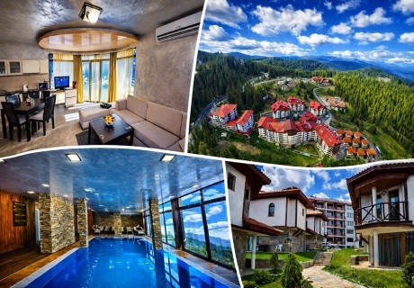 Нощувка в самостоятелна вила с камина и барбекю с капацитет до 5 човека + басейн и релакс пакет в комплекс Форест Нук