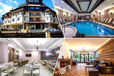 Уикенд в Банско: 2 нощувки на човек със закуски и възможност за обяд и вечеря с напитки + вътрешен басейн и релакс зона от хотел Мария Антоанета****