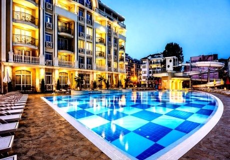 Почивка в Слънчев бряг: All Inclusive на човек + басейн, водна пързалка и джакузи от Рена Александрия клуб****. Дете до 13.99г - БЕЗПЛАТНО!